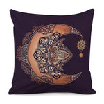 Bohemian Moon And Sun Print Pillow Cover
