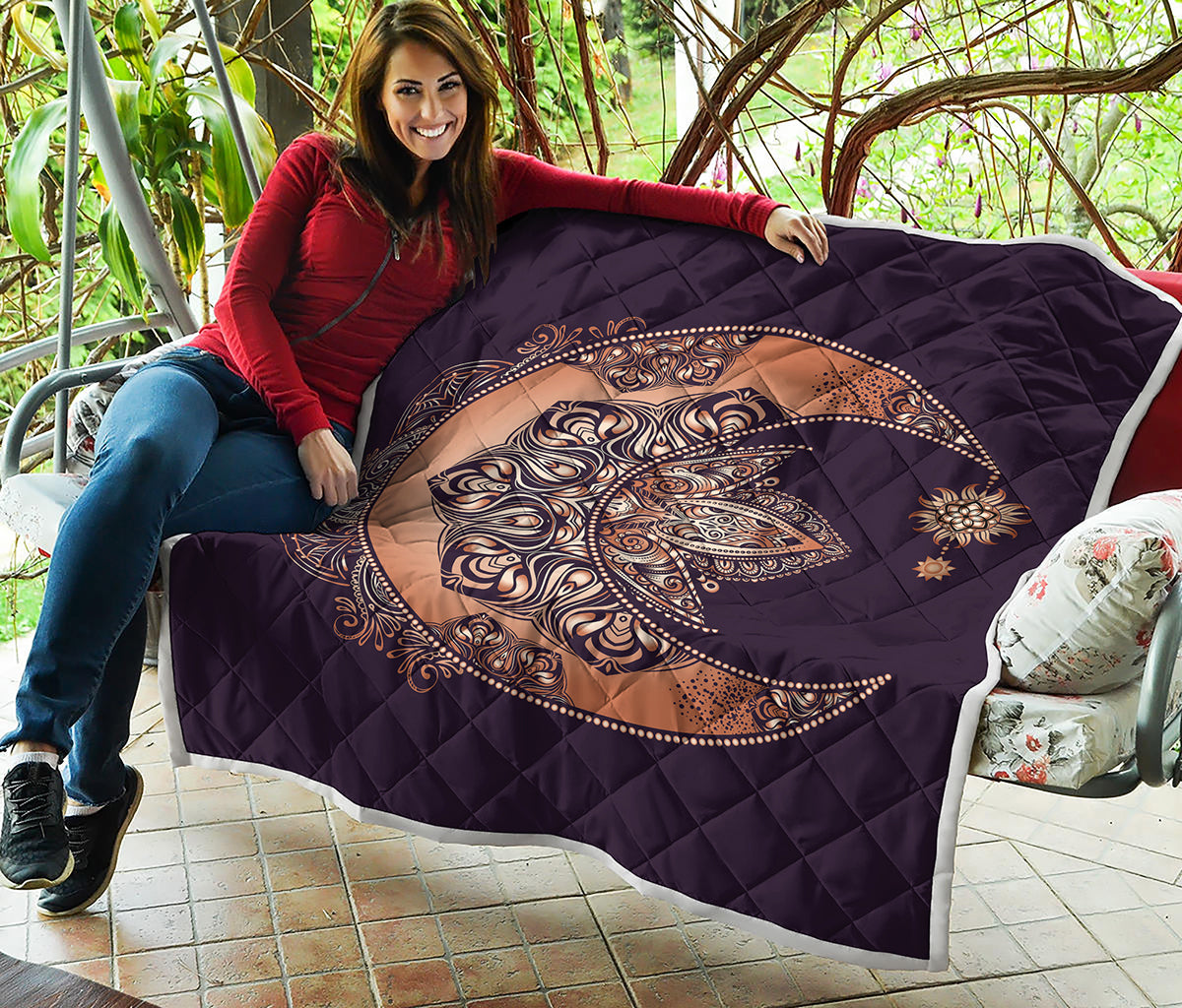 Bohemian Moon And Sun Print Quilt