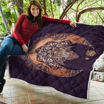 Bohemian Moon And Sun Print Quilt