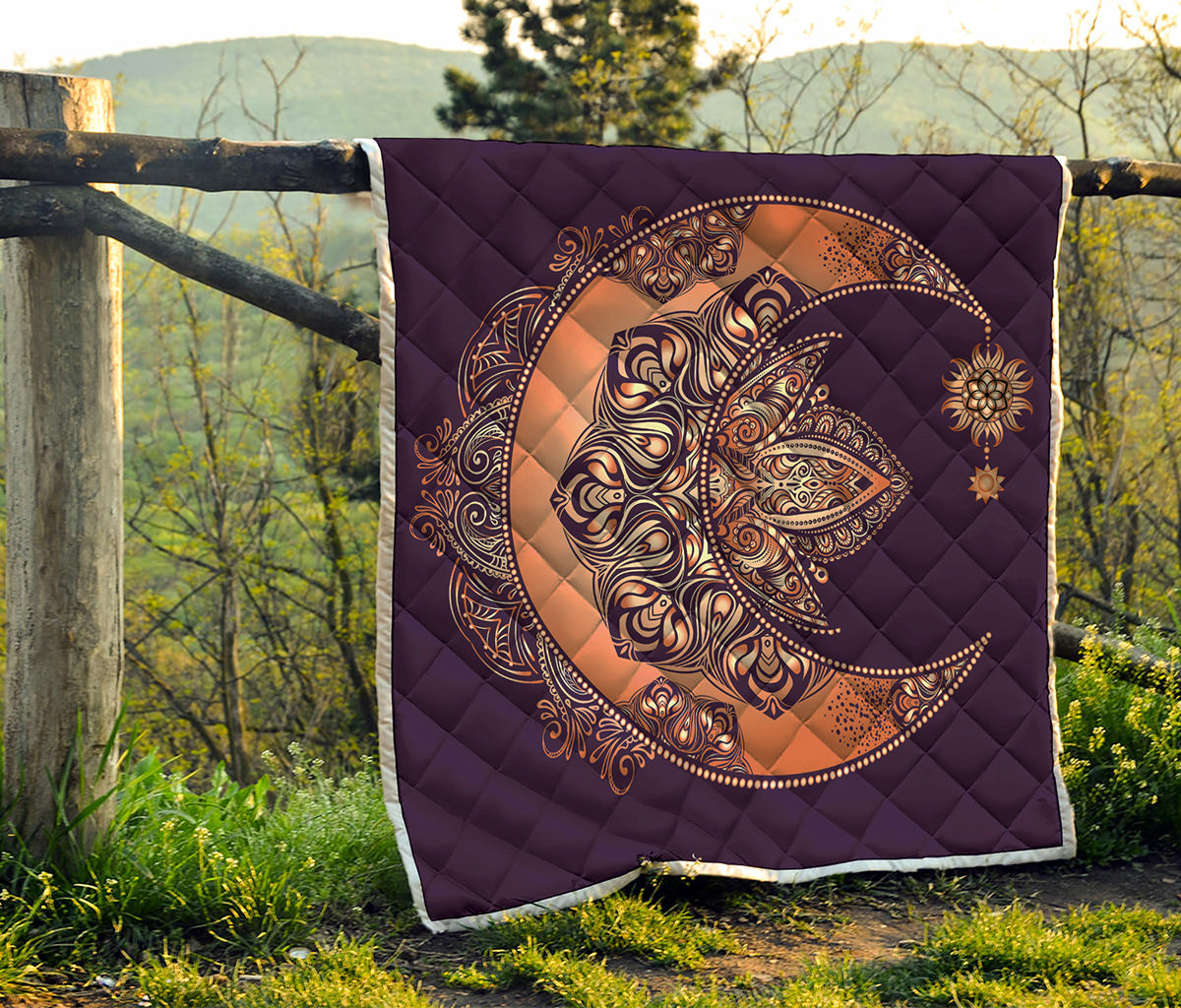 Bohemian Moon And Sun Print Quilt