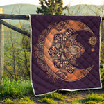 Bohemian Moon And Sun Print Quilt