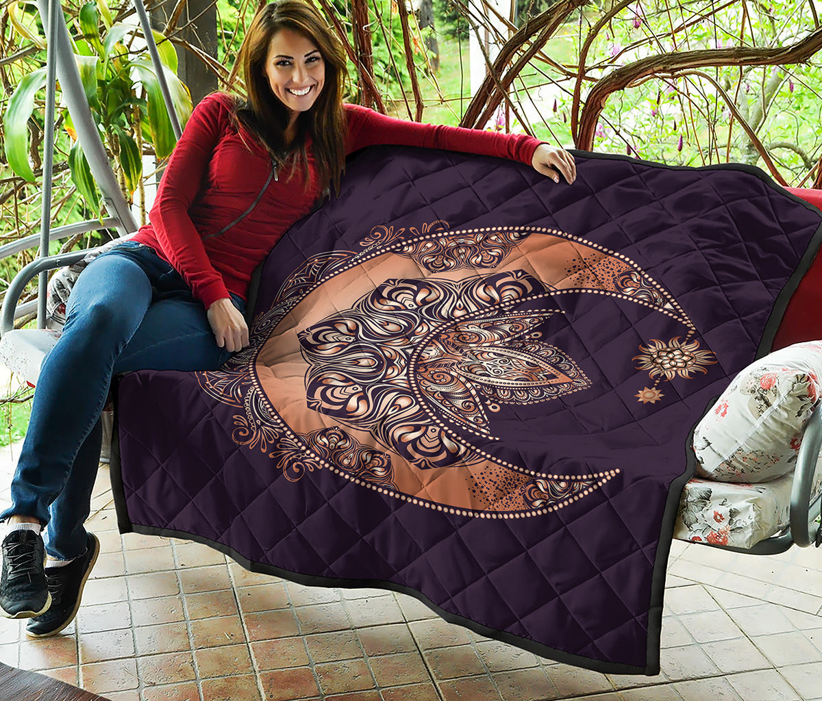Bohemian Moon And Sun Print Quilt