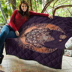 Bohemian Moon And Sun Print Quilt