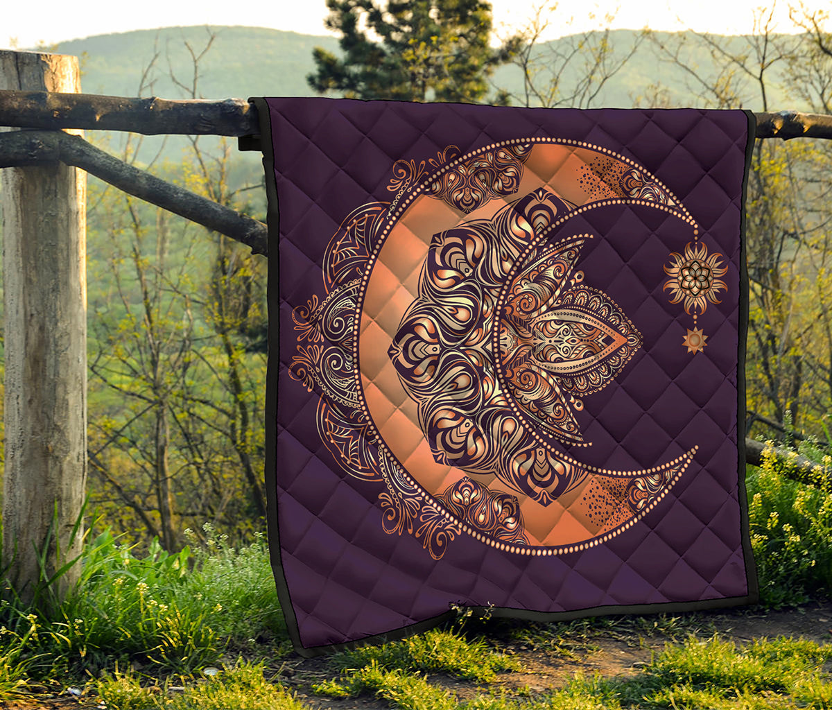 Bohemian Moon And Sun Print Quilt