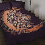 Bohemian Moon And Sun Print Quilt Bed Set