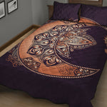 Bohemian Moon And Sun Print Quilt Bed Set