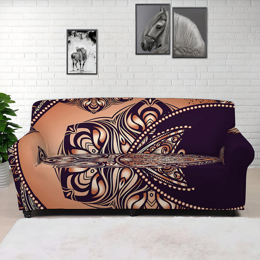 Bohemian Moon And Sun Print Sofa Cover
