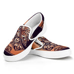 Bohemian Moon And Sun Print White Slip On Shoes