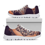 Bohemian Moon And Sun Print White Sneakers