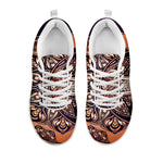 Bohemian Moon And Sun Print White Sneakers