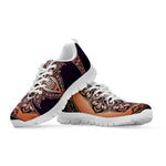 Bohemian Moon And Sun Print White Sneakers