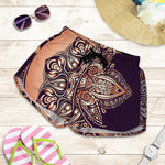 Bohemian Moon And Sun Print Women's Shorts
