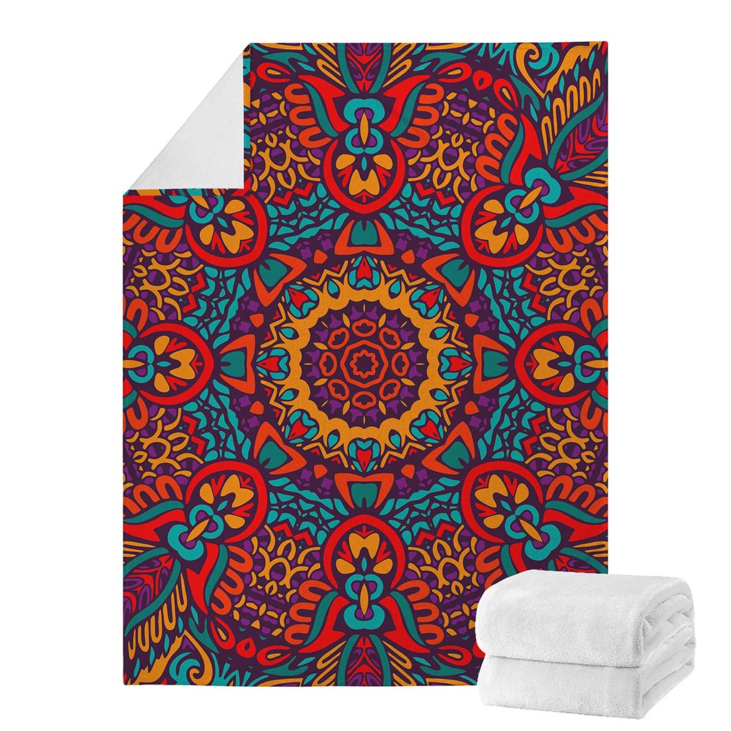 Bohemian Native Mandala Pattern Print Blanket