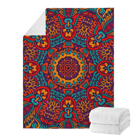 Bohemian Native Mandala Pattern Print Blanket