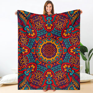 Bohemian Native Mandala Pattern Print Blanket