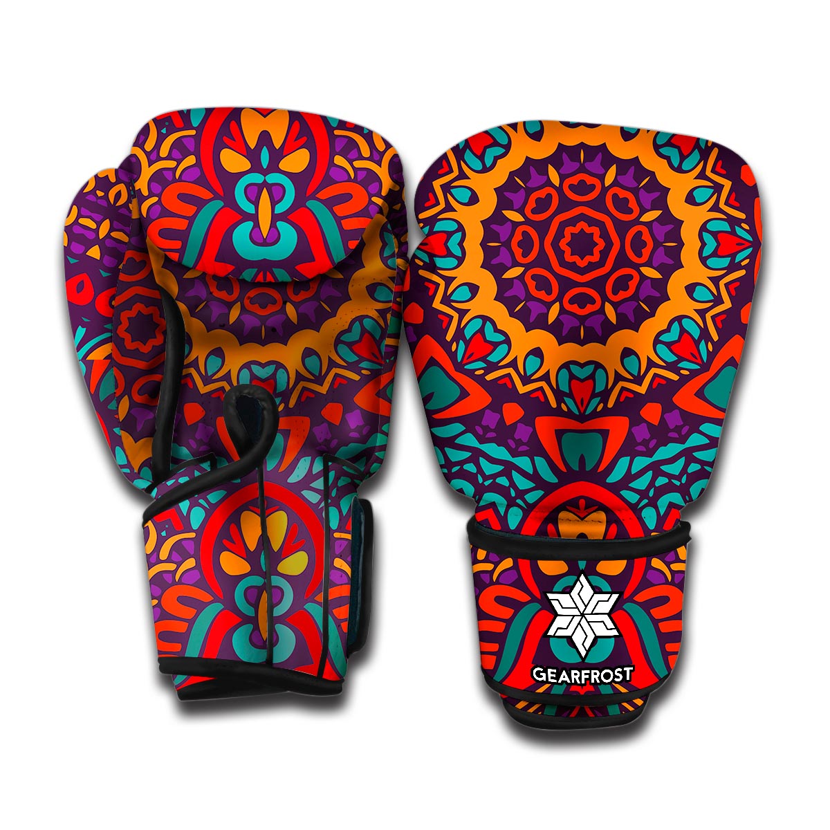 Bohemian Native Mandala Pattern Print Boxing Gloves