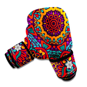 Bohemian Native Mandala Pattern Print Boxing Gloves