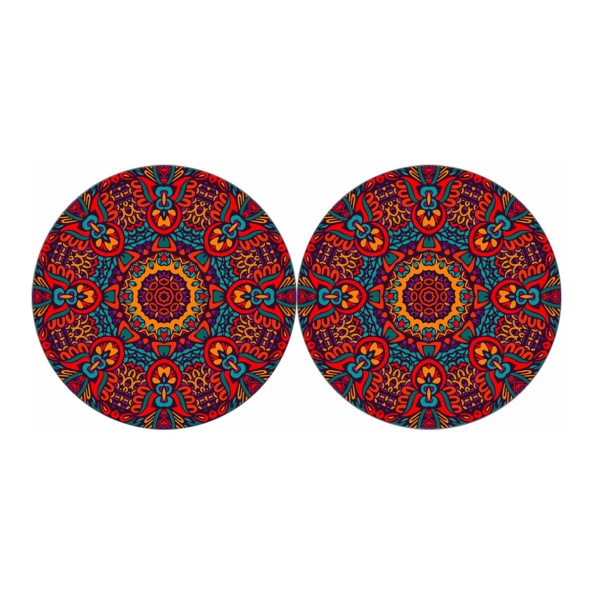 Bohemian Native Mandala Pattern Print Car Coasters