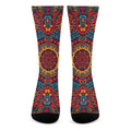 Bohemian Native Mandala Pattern Print Crew Socks