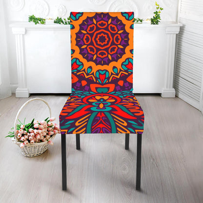 Bohemian Native Mandala Pattern Print Dining Chair Slipcover