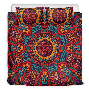 Bohemian Native Mandala Pattern Print Duvet Cover Bedding Set