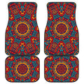 Bohemian Native Mandala Pattern Print Front and Back Car Floor Mats