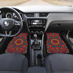 Bohemian Native Mandala Pattern Print Front and Back Car Floor Mats