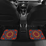 Bohemian Native Mandala Pattern Print Front and Back Car Floor Mats