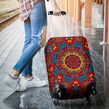 Bohemian Native Mandala Pattern Print Luggage Cover GearFrost