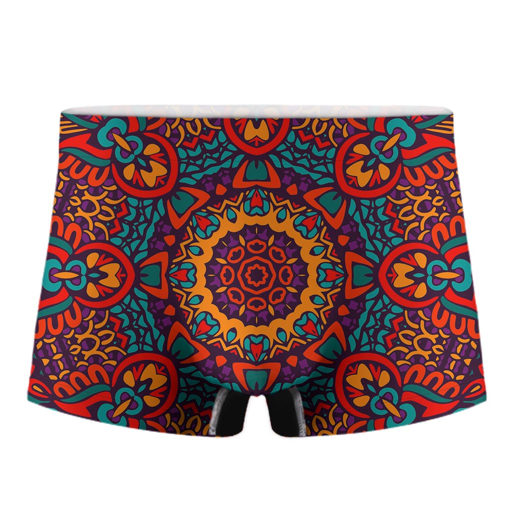 Bohemian Native Mandala Pattern Print Men's Boxer Briefs