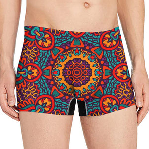 Bohemian Native Mandala Pattern Print Men's Boxer Briefs