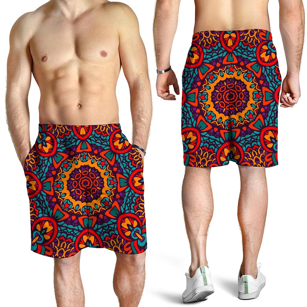 Bohemian Native Mandala Pattern Print Men's Shorts