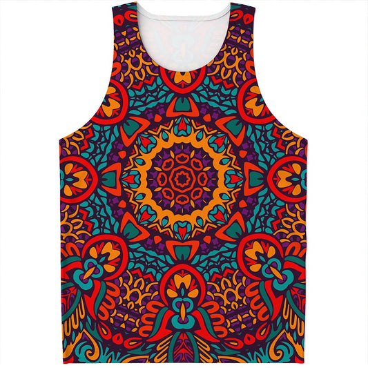 Bohemian Native Mandala Pattern Print Men's Tank Top