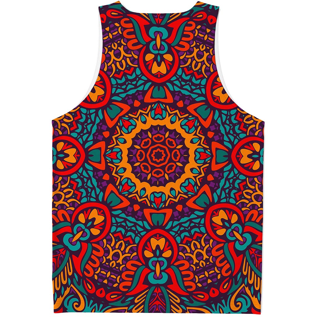 Bohemian Native Mandala Pattern Print Men's Tank Top
