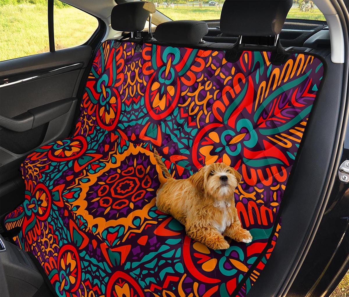 Bohemian Native Mandala Pattern Print Pet Car Back Seat Cover