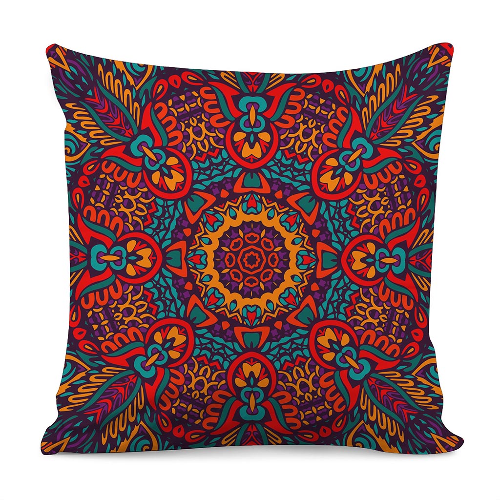 Bohemian Native Mandala Pattern Print Pillow Cover
