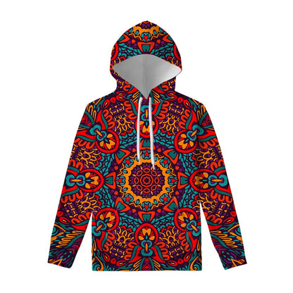 Bohemian Native Mandala Pattern Print Pullover Hoodie
