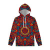 Bohemian Native Mandala Pattern Print Pullover Hoodie
