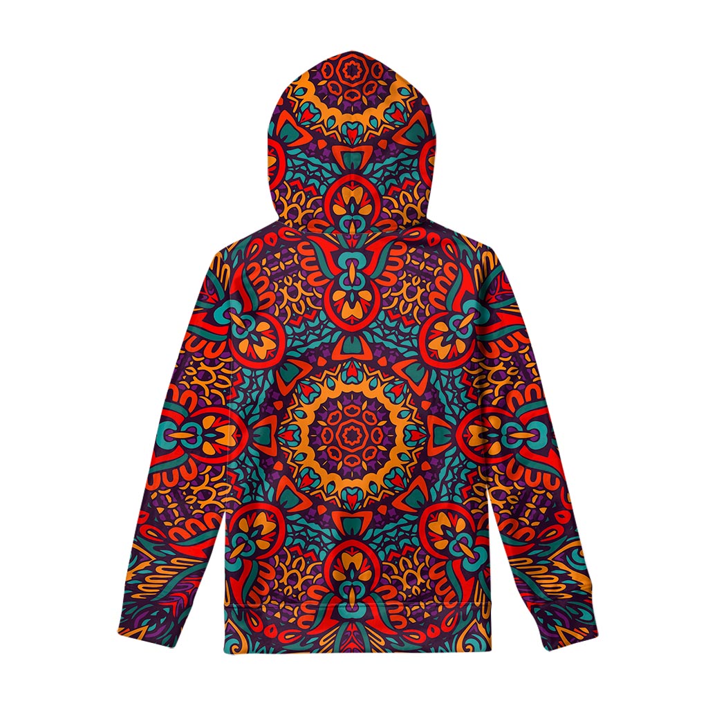 Bohemian Native Mandala Pattern Print Pullover Hoodie