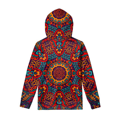Bohemian Native Mandala Pattern Print Pullover Hoodie