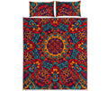 Bohemian Native Mandala Pattern Print Quilt Bed Set