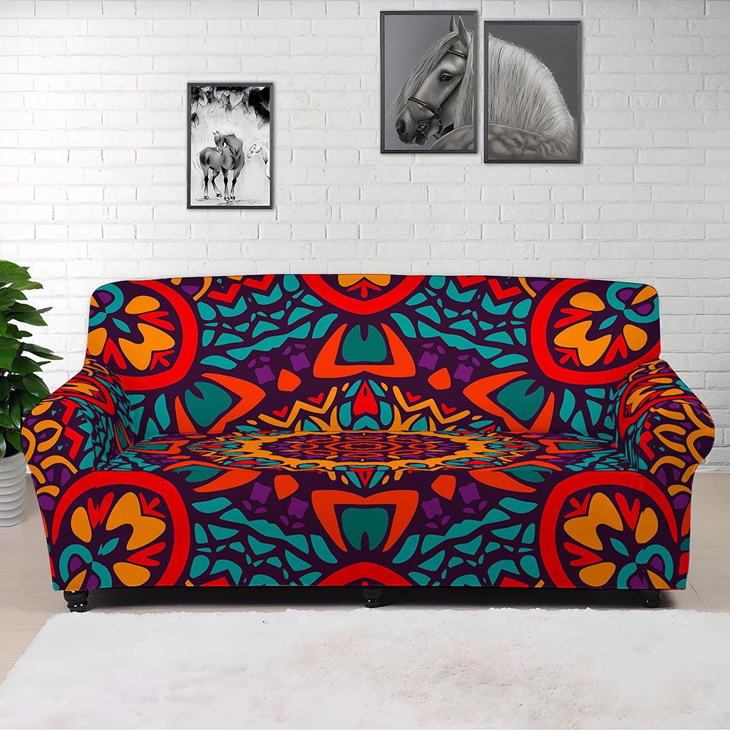 Bohemian Native Mandala Pattern Print Sofa Cover