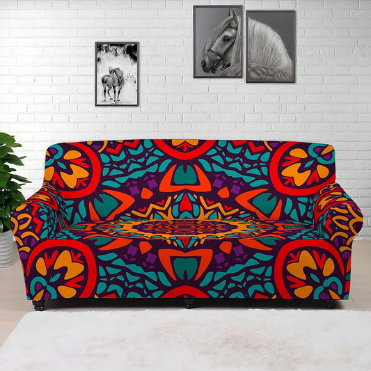 Bohemian Native Mandala Pattern Print Sofa Cover