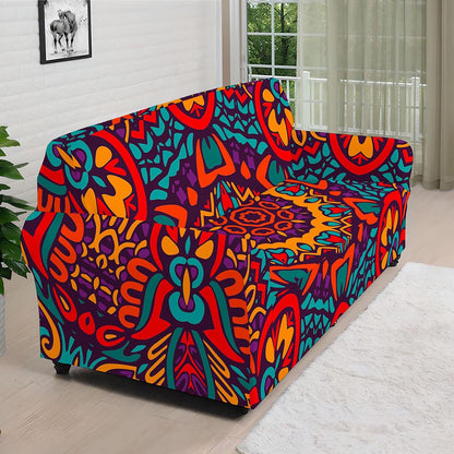Bohemian Native Mandala Pattern Print Sofa Cover