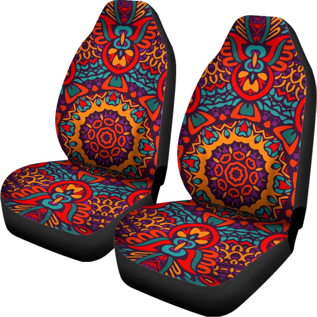 Bohemian Native Mandala Pattern Print Universal Fit Car Seat Covers