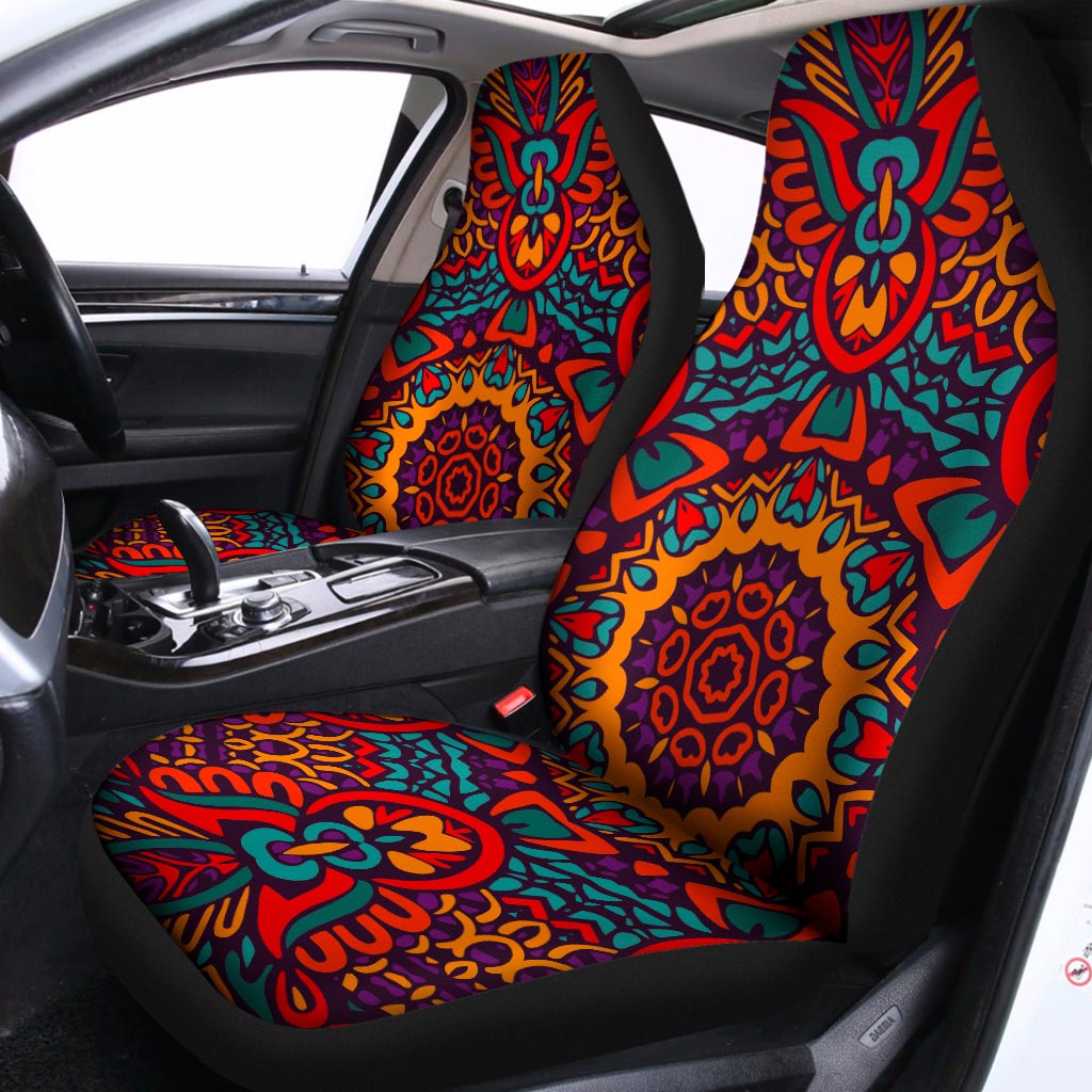 Bohemian Native Mandala Pattern Print Universal Fit Car Seat Covers