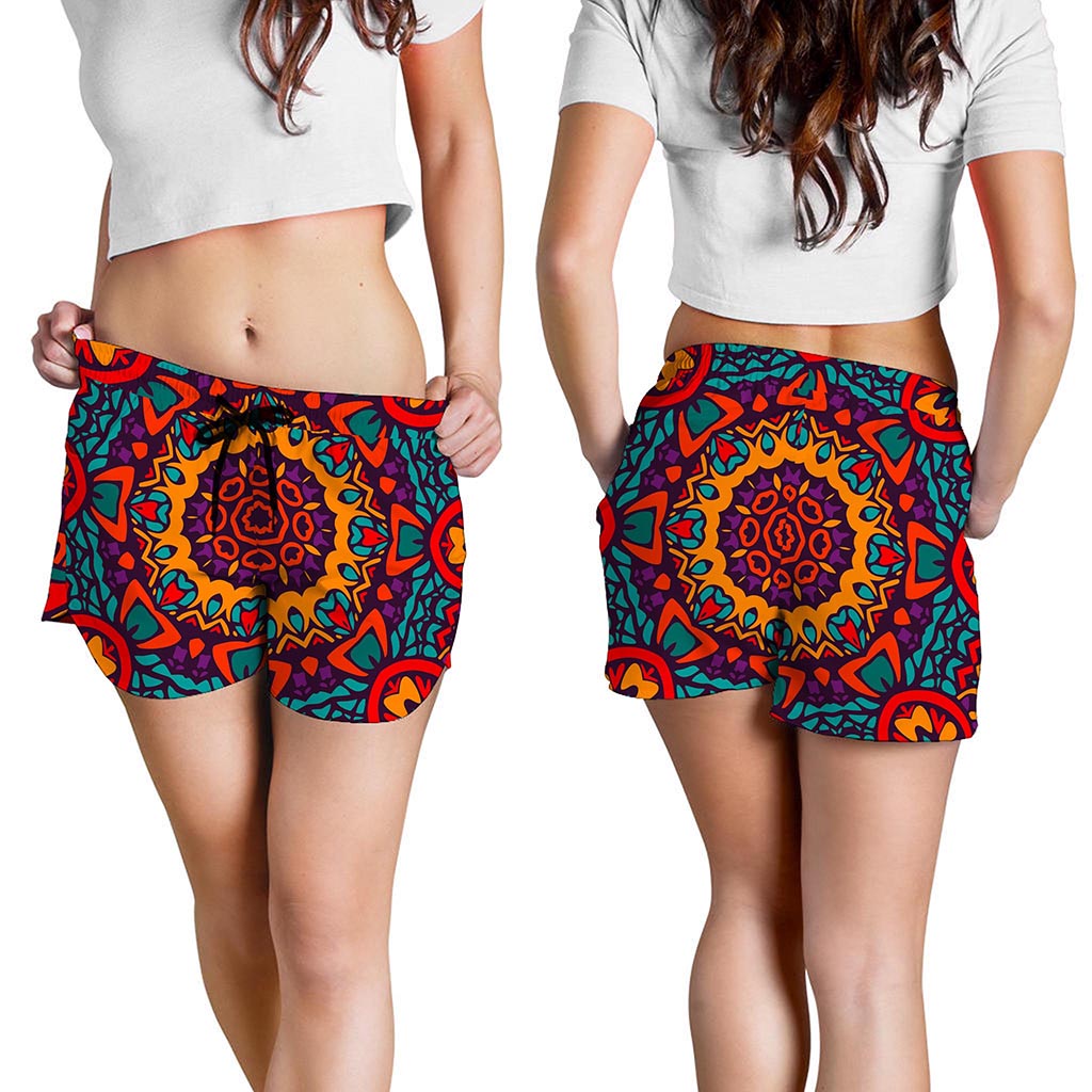 Bohemian Native Mandala Pattern Print Women's Shorts