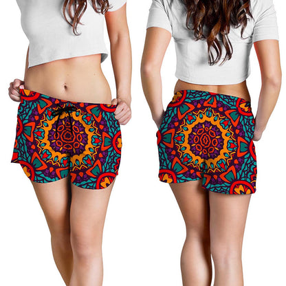 Bohemian Native Mandala Pattern Print Women's Shorts