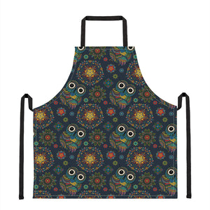 Bohemian Owl Pattern Print Apron