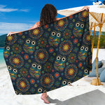 Bohemian Owl Pattern Print Beach Sarong Wrap